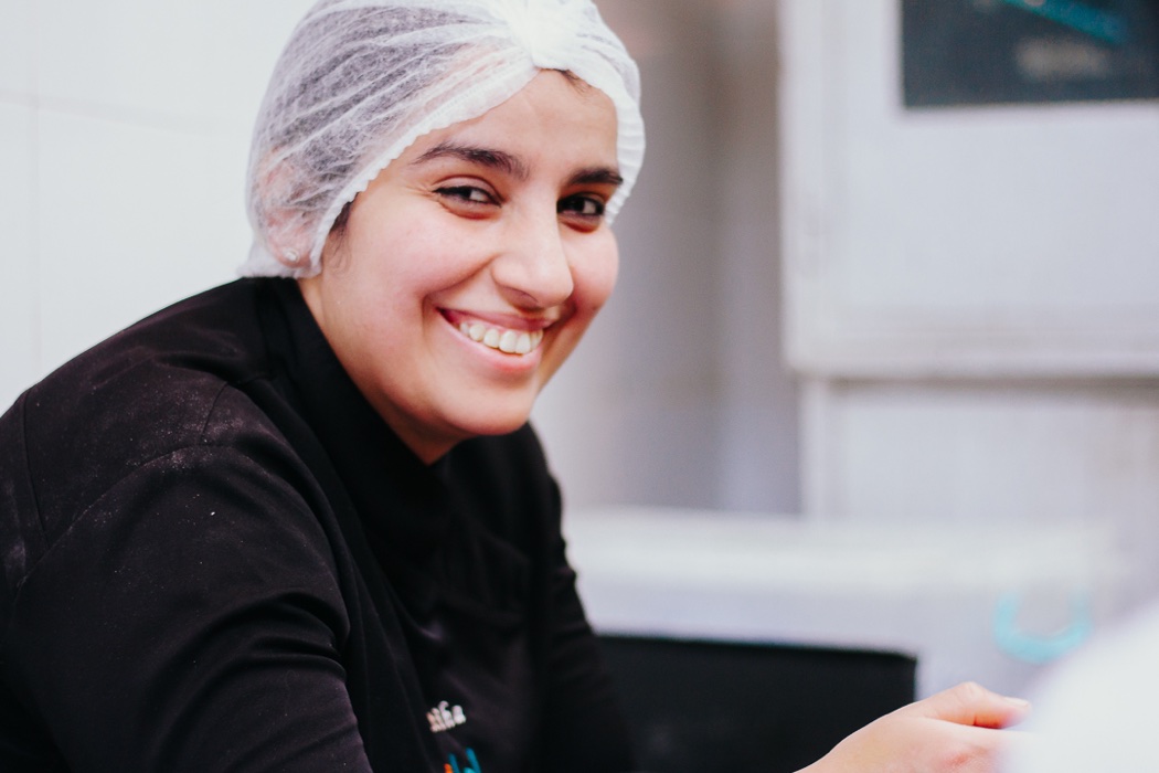 An Amal chef at the Gueliz restaurant