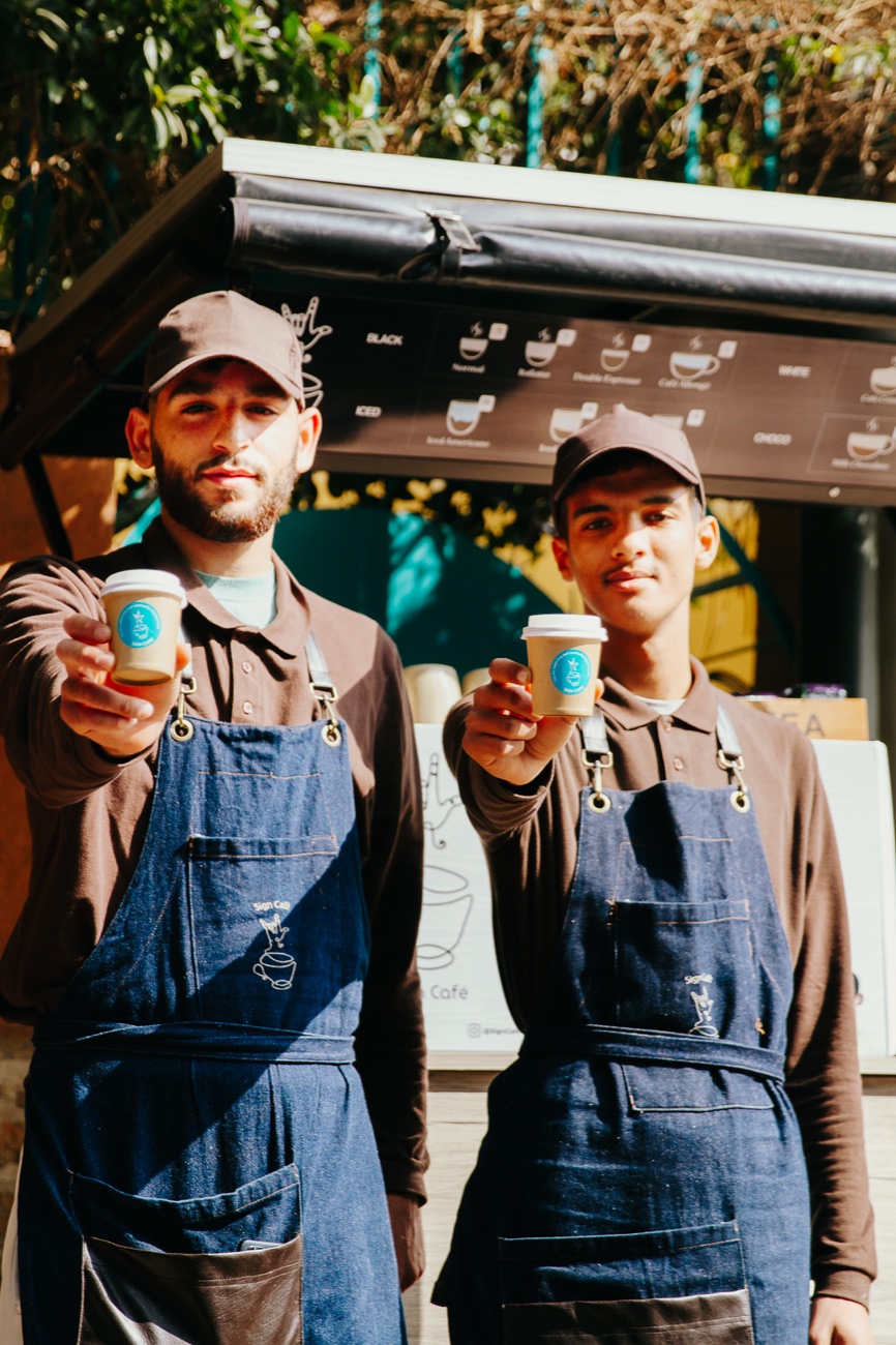 Amal Coffee Bike baristas