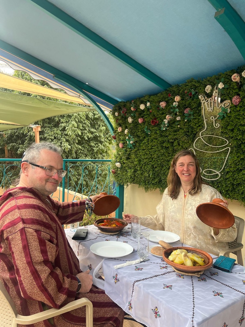 Guests sharing a moment at the Sign Café