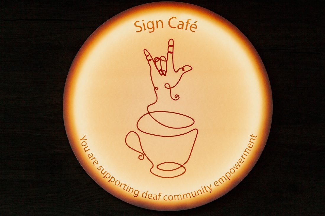 Latte art at Sign Café Marrakech