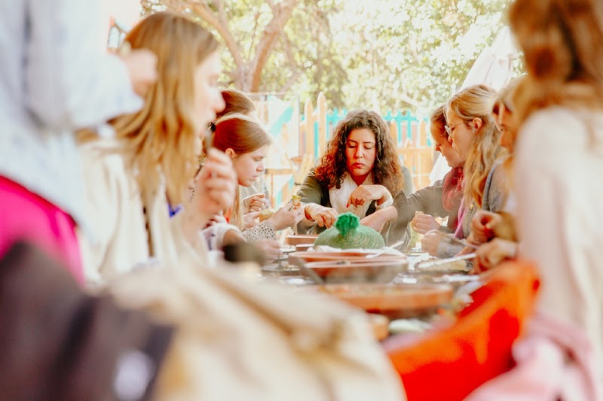 Guests at an Amal Targa cooking class
